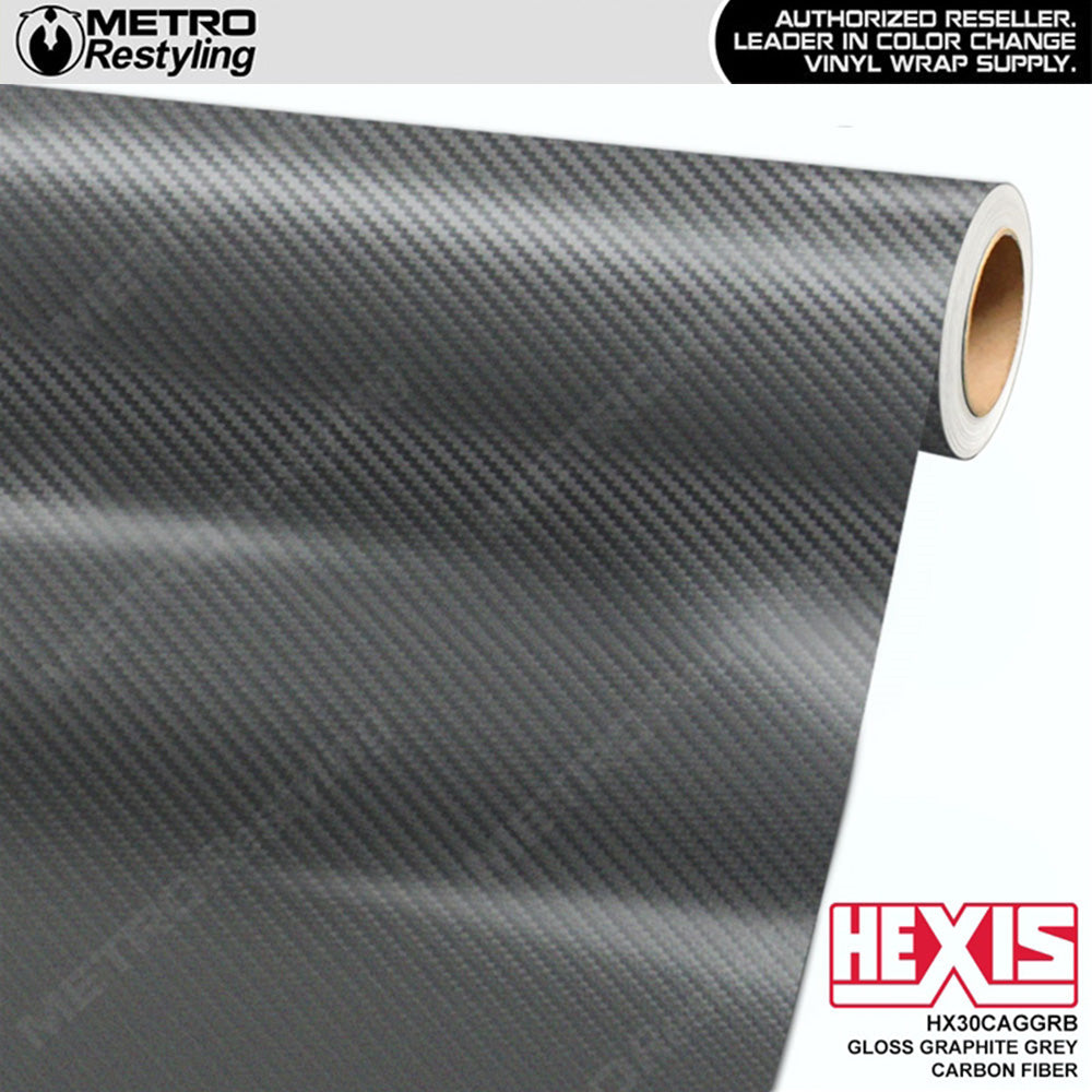 Hexis Gloss Graphite Gray Carbon Fiber Vinyl Wra