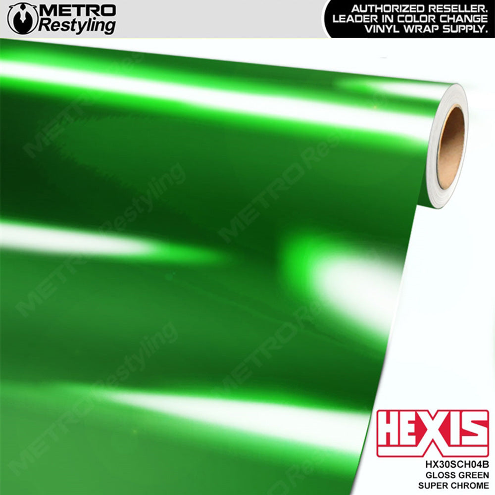 Hexis Gloss Green Super Chrome Vinyl Wrap