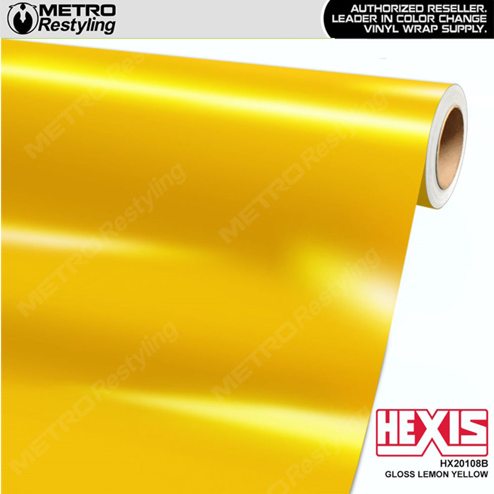 Hexis Gloss Lemon Yellow Vinyl Wrap