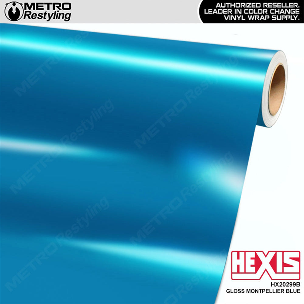 Hexis Gloss Montpellier Blue Vinyl Wrap