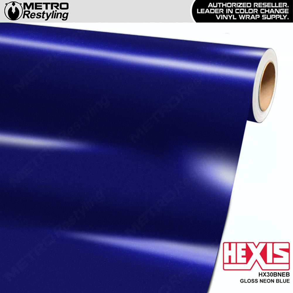 Hexis Gloss Neon Blue Vinyl Wrap