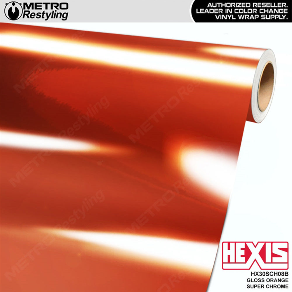 Hexis Gloss Orange Super Chrome Vinyl Wrap