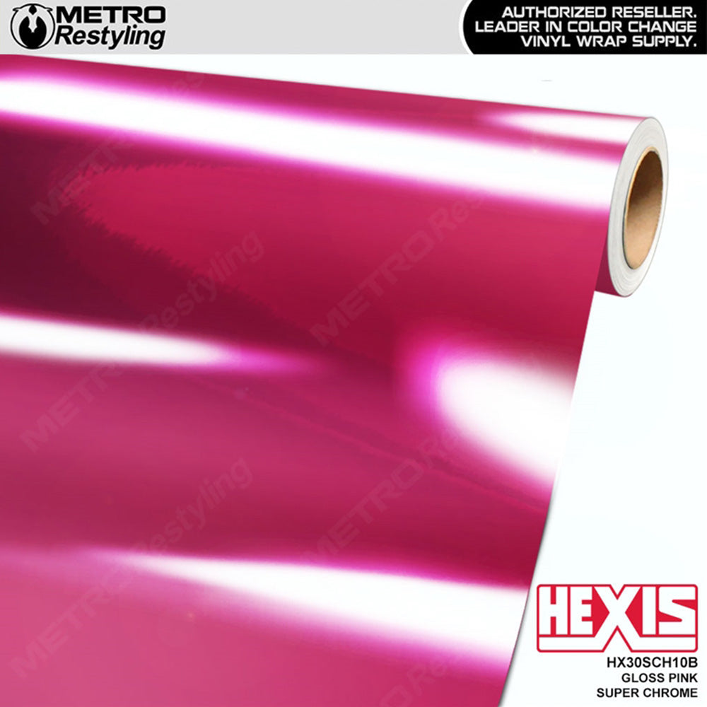 Hexis Gloss Pink Super Chrome Vinyl Wrap