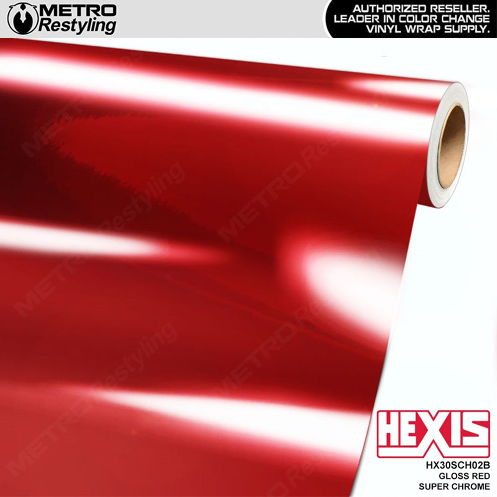 Hexis Gloss Red Super Chrome Vinyl Wrap