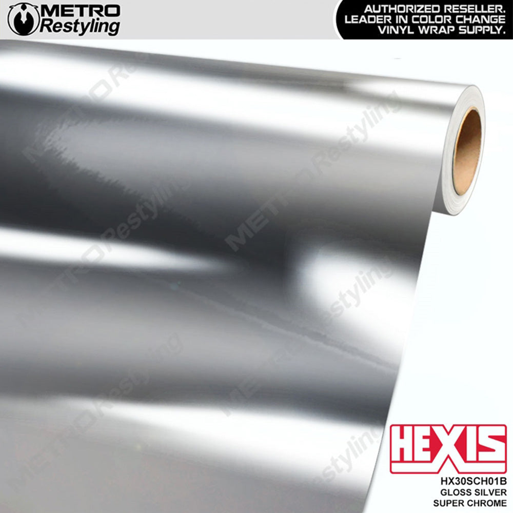 Hexis Satin Silver Super Chrome Vinyl Wrap | HX30SCH01S