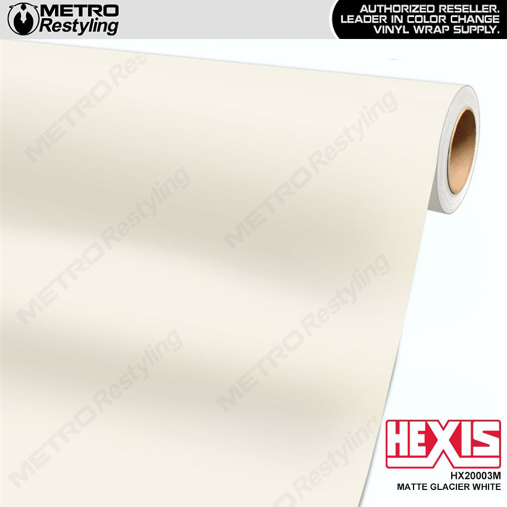 Hexis Matte Glacier White Vinyl Wrap