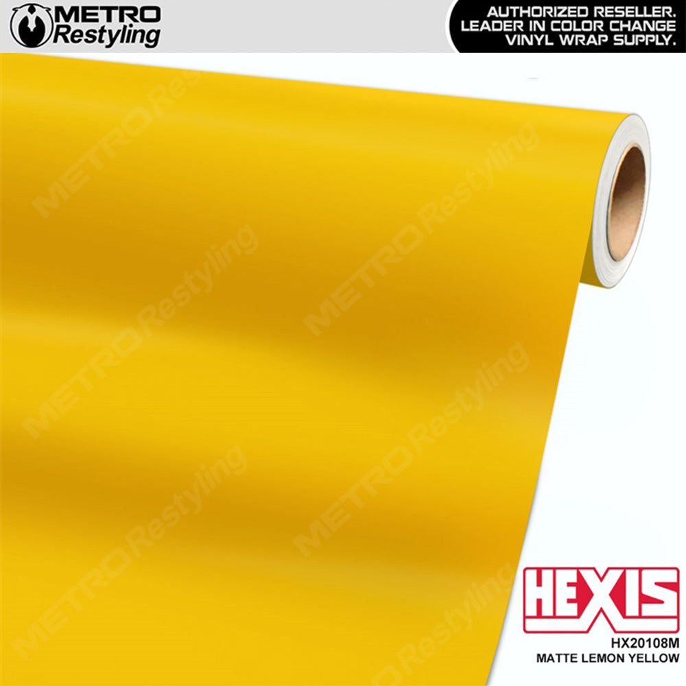 Hexis Matte Lemon Yellow Vinyl Wrap