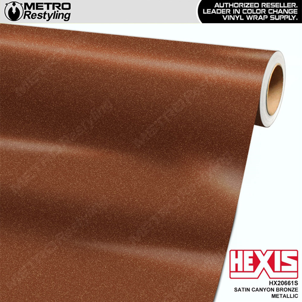 Hexis Satin Canyon Bronze Metallic Vinyl Wrap