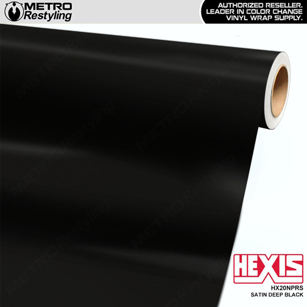 Hexis Satin Deep Black Vinyl Wrap | HX20NPRS