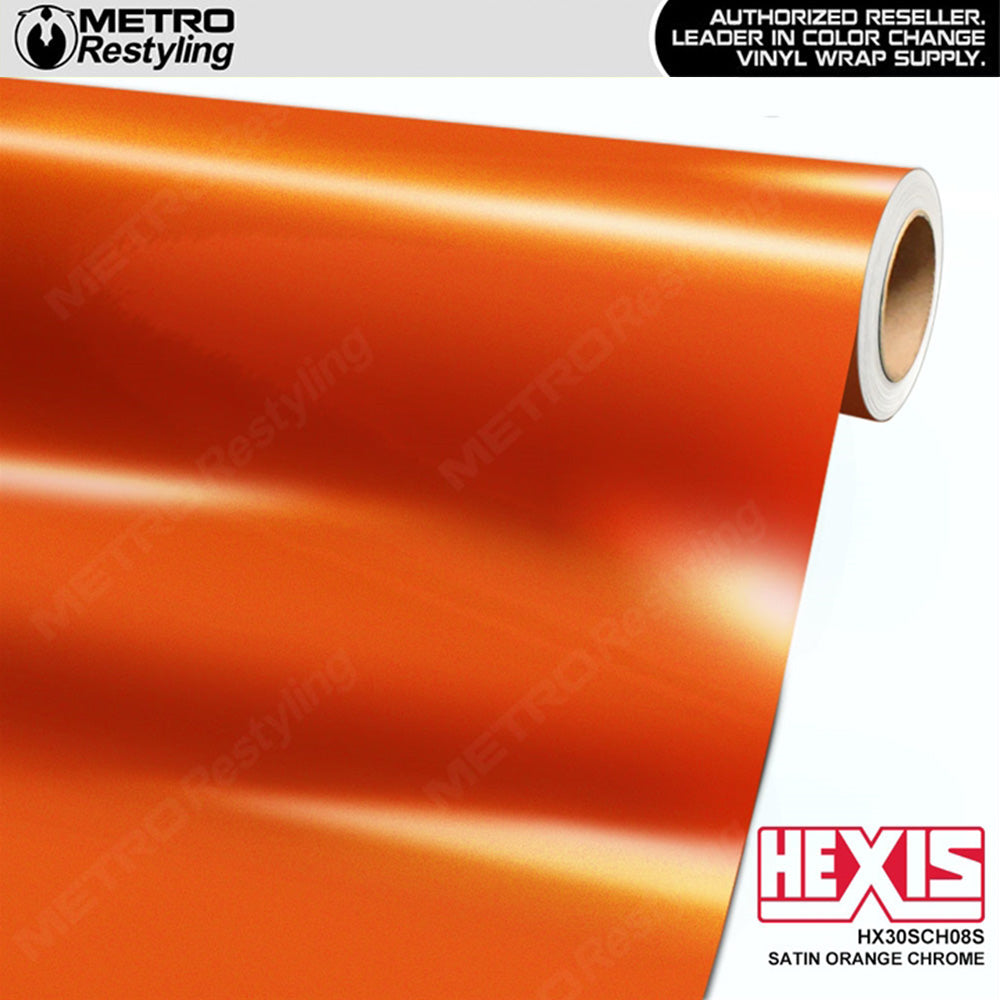 Hexis Satin Orange Super Chrome Vinyl Wrap