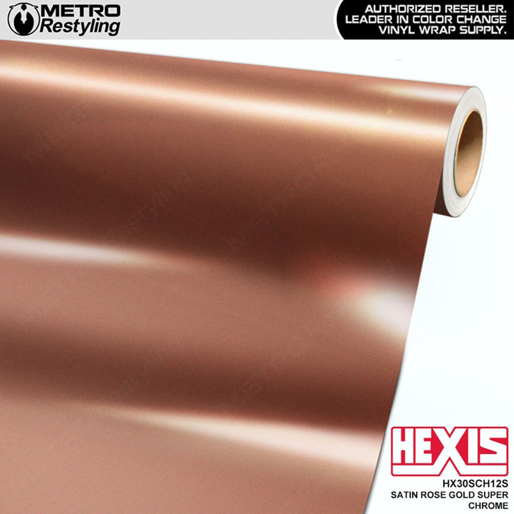 Hexis Satin Rose Gold Super Chrome Vinyl Wrap