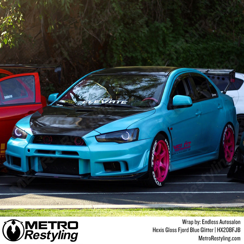 Blue Fjord Glitter Vinyl Wrap