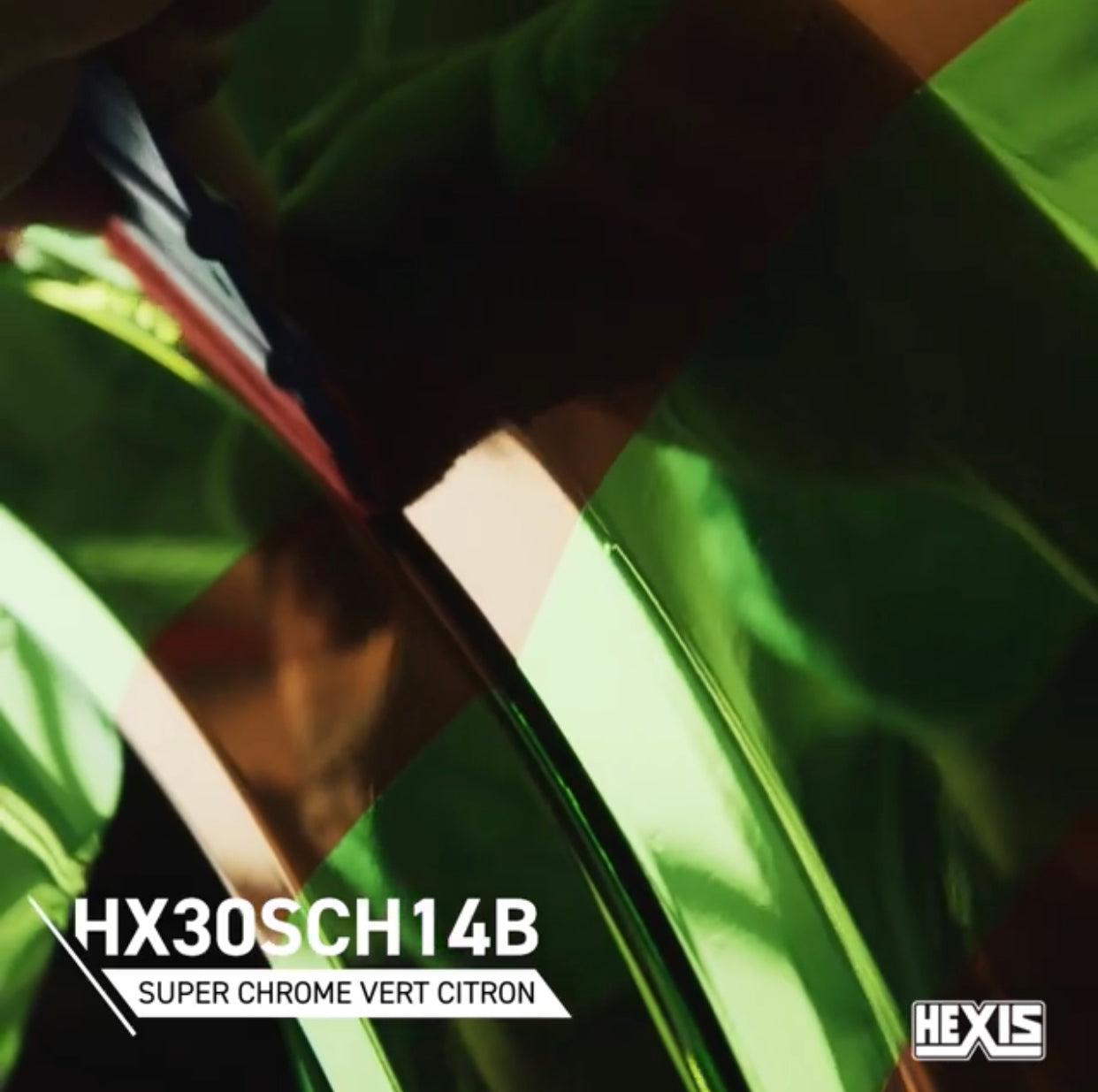 lime green chrome wrap