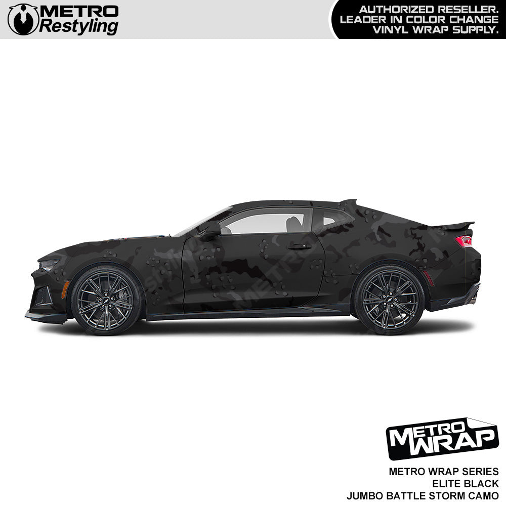 Metro Wrap Jumbo Battle Storm Elite Black Camouflage Vinyl Film