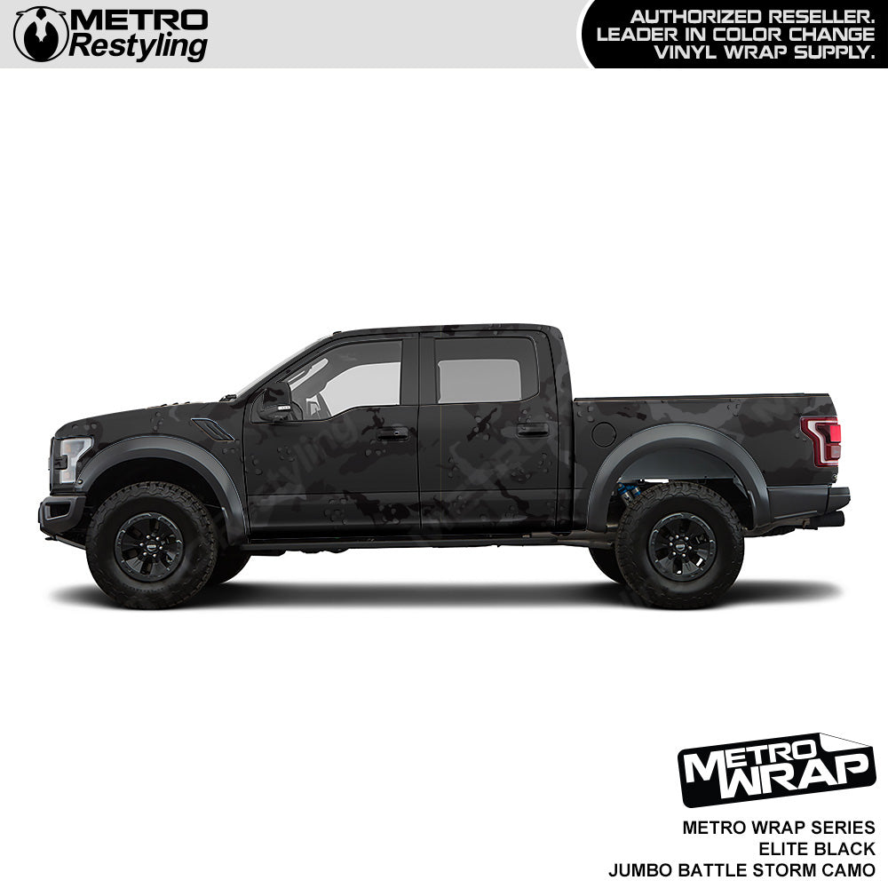 Metro Wrap Jumbo Battle Storm Elite Black Camouflage Vinyl Film