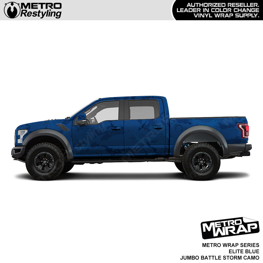 Metro Wrap Jumbo Battle Storm Elite Blue Camouflage Vinyl Film