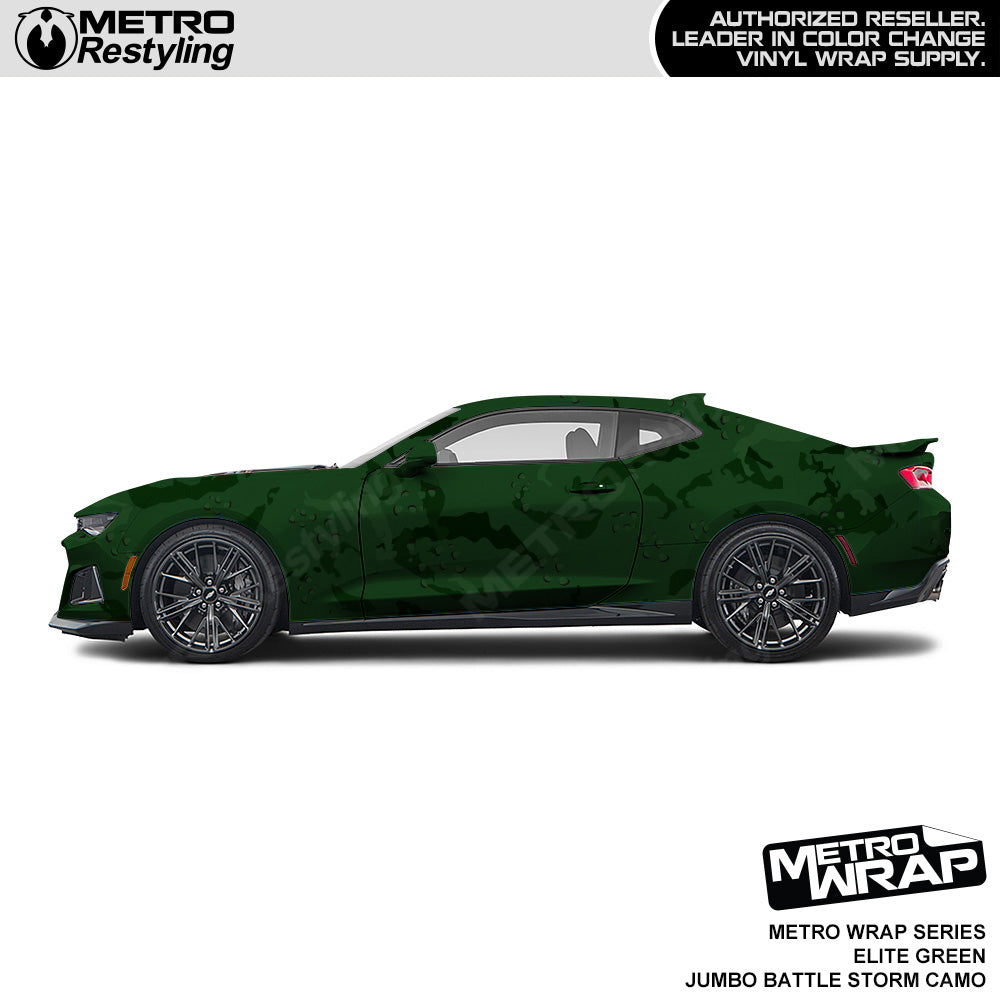 Metro Wrap Jumbo Battle Storm Elite Green Camouflage Vinyl Film