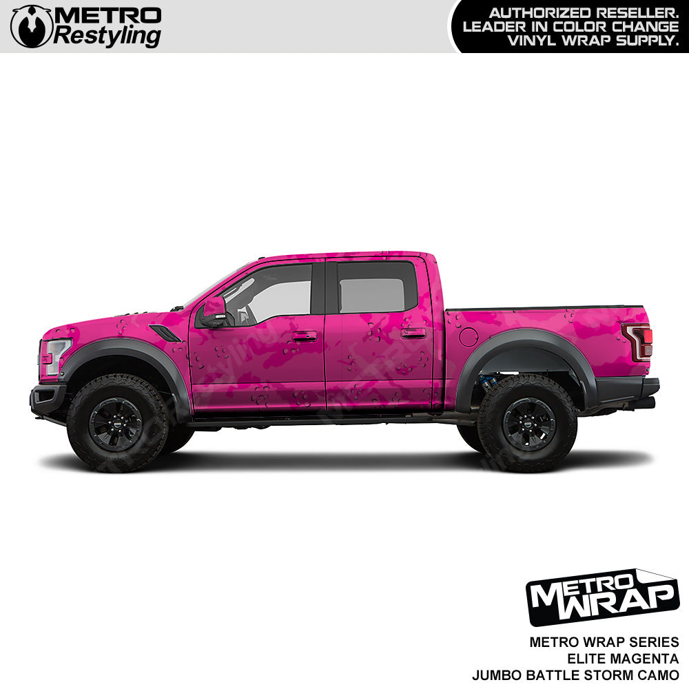 Metro Wrap Jumbo Battle Storm Elite Magenta Camouflage Vinyl Film
