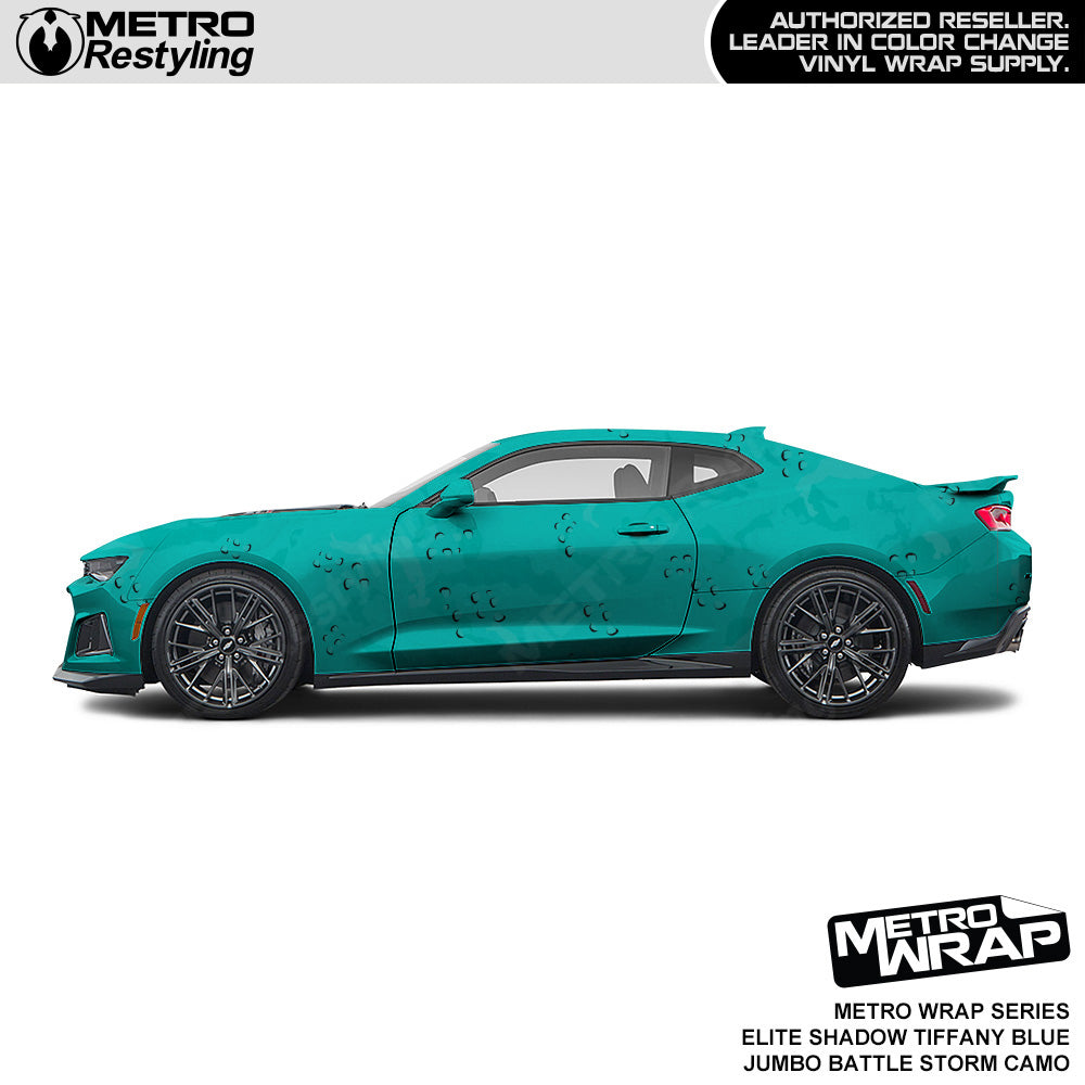 Metro Wrap Jumbo Battle Storm Elite Shadow Tiffany Blue Camouflage Vinyl Film