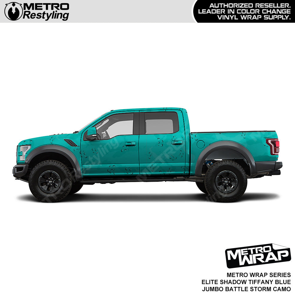 Metro Wrap Jumbo Battle Storm Elite Shadow Tiffany Blue Camouflage Vinyl Film
