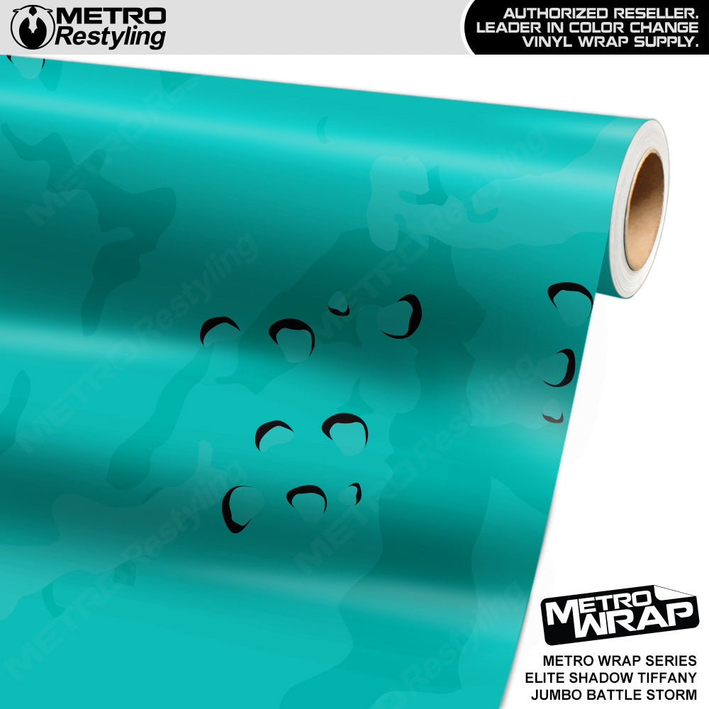 Metro Wrap Jumbo Battle Storm Elite Shadow Tiffany Blue Camouflage Vinyl Film