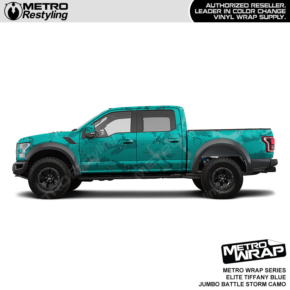 Metro Wrap Jumbo Battle Storm Elite Tiffany Blue Camouflage Vinyl Film