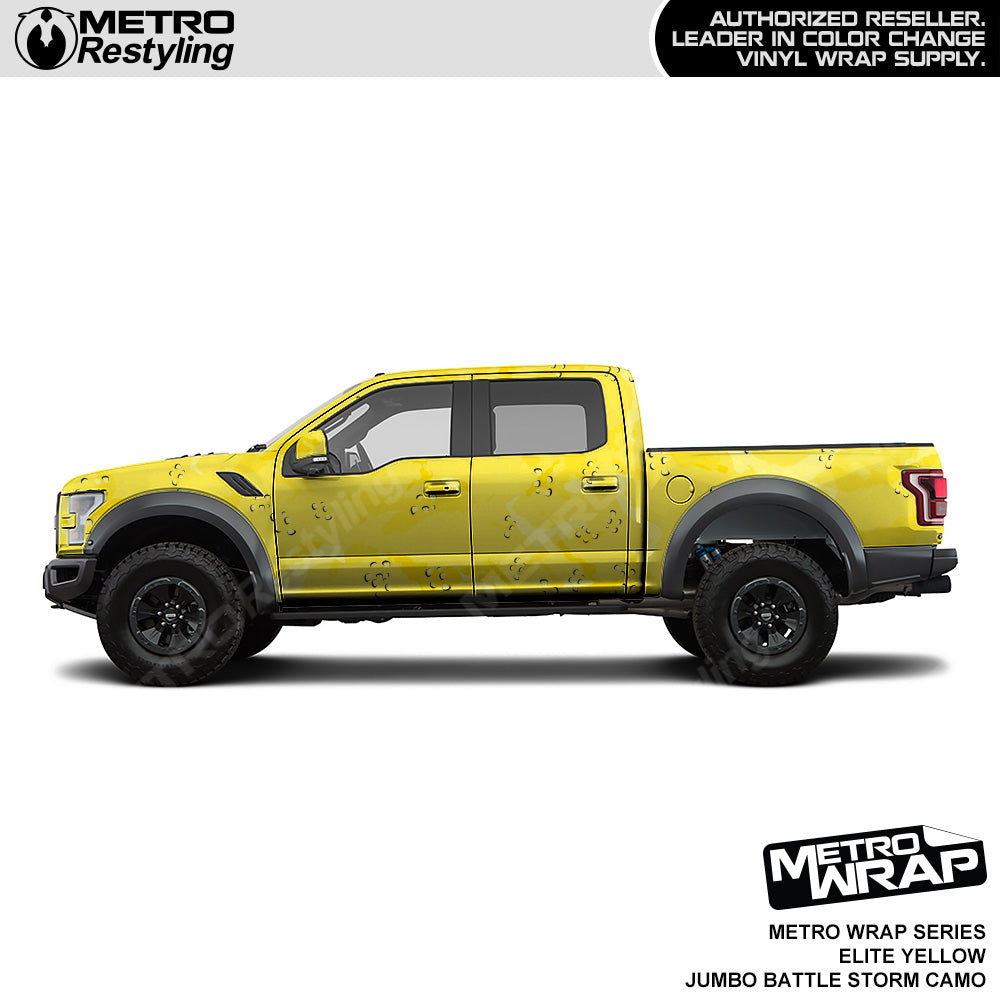Metro Wrap Jumbo Battle Storm Elite Yellow Camouflage Vinyl Film