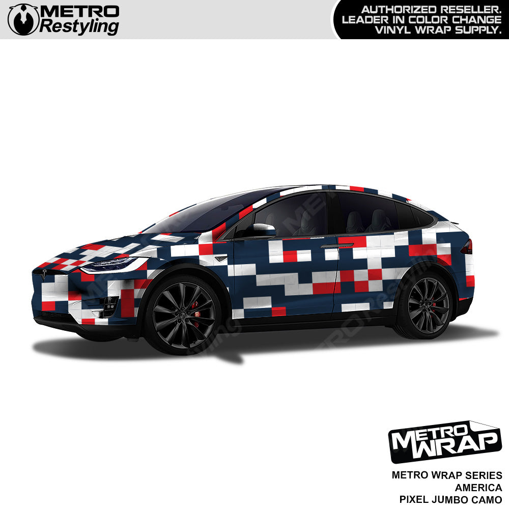 Metro Wrap Jumbo Pixel America Camouflage Vinyl Film
