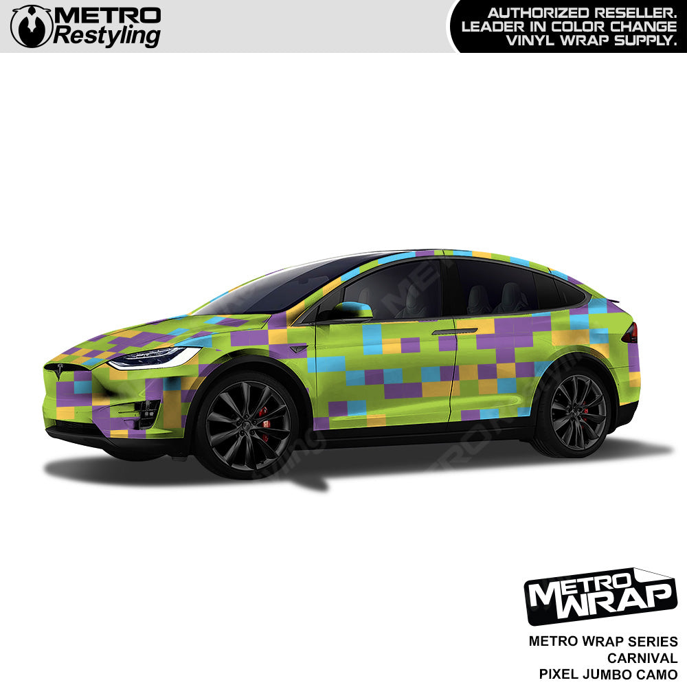 Metro Wrap Jumbo Pixel Carnival Camouflage Vinyl Film