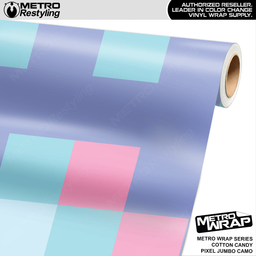 Metro Wrap Jumbo Pixel Cotton Candy Camouflage Vinyl Film