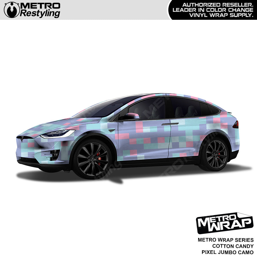 Metro Wrap Jumbo Pixel Cotton Candy Camouflage Vinyl Film