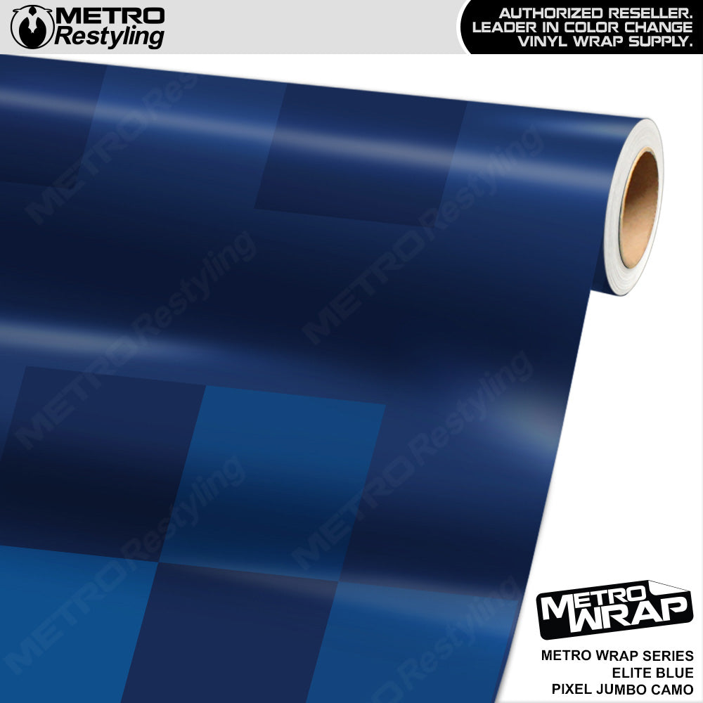 Metro Wrap Jumbo Pixel Elite Blue Camouflage Vinyl Film