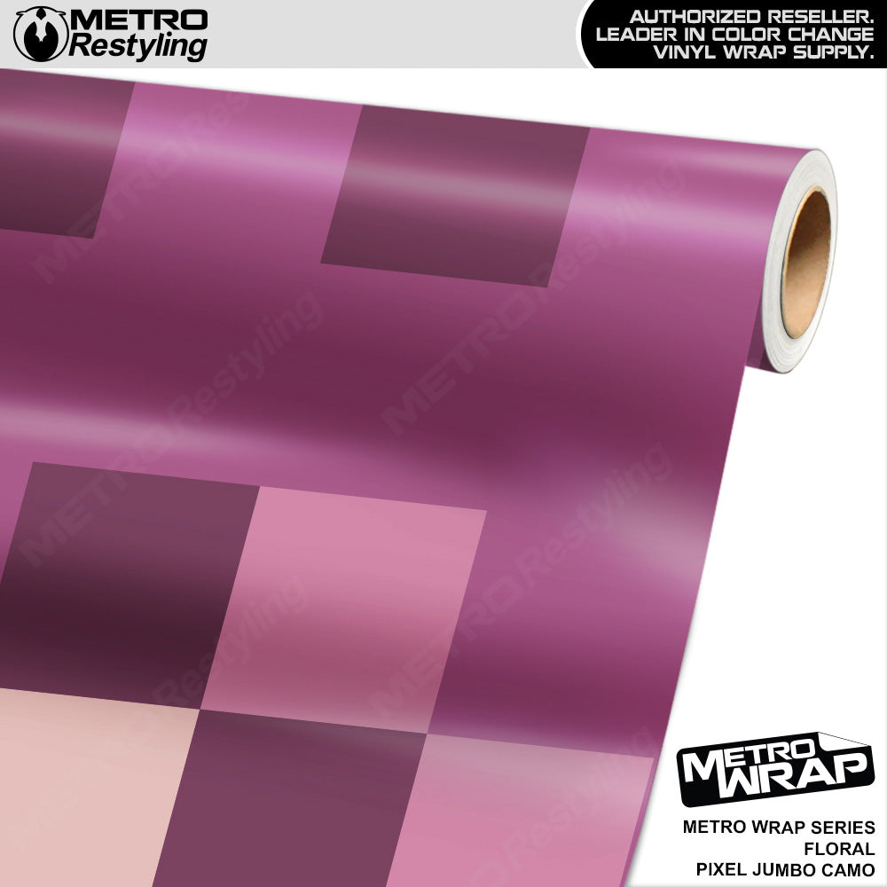 Metro Wrap Jumbo Pixel Floral Camouflage Vinyl Film