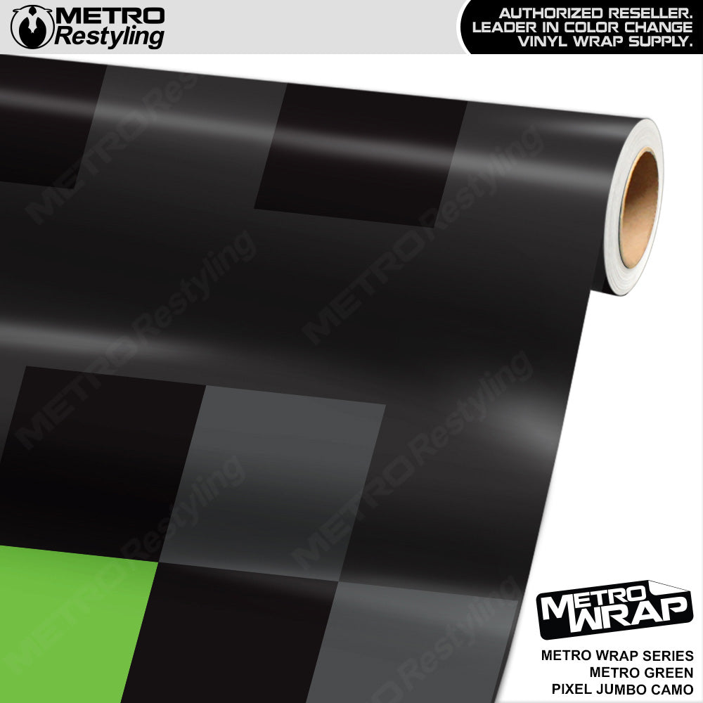 Metro Wrap Jumbo Pixel Metro Green Camouflage Vinyl Film