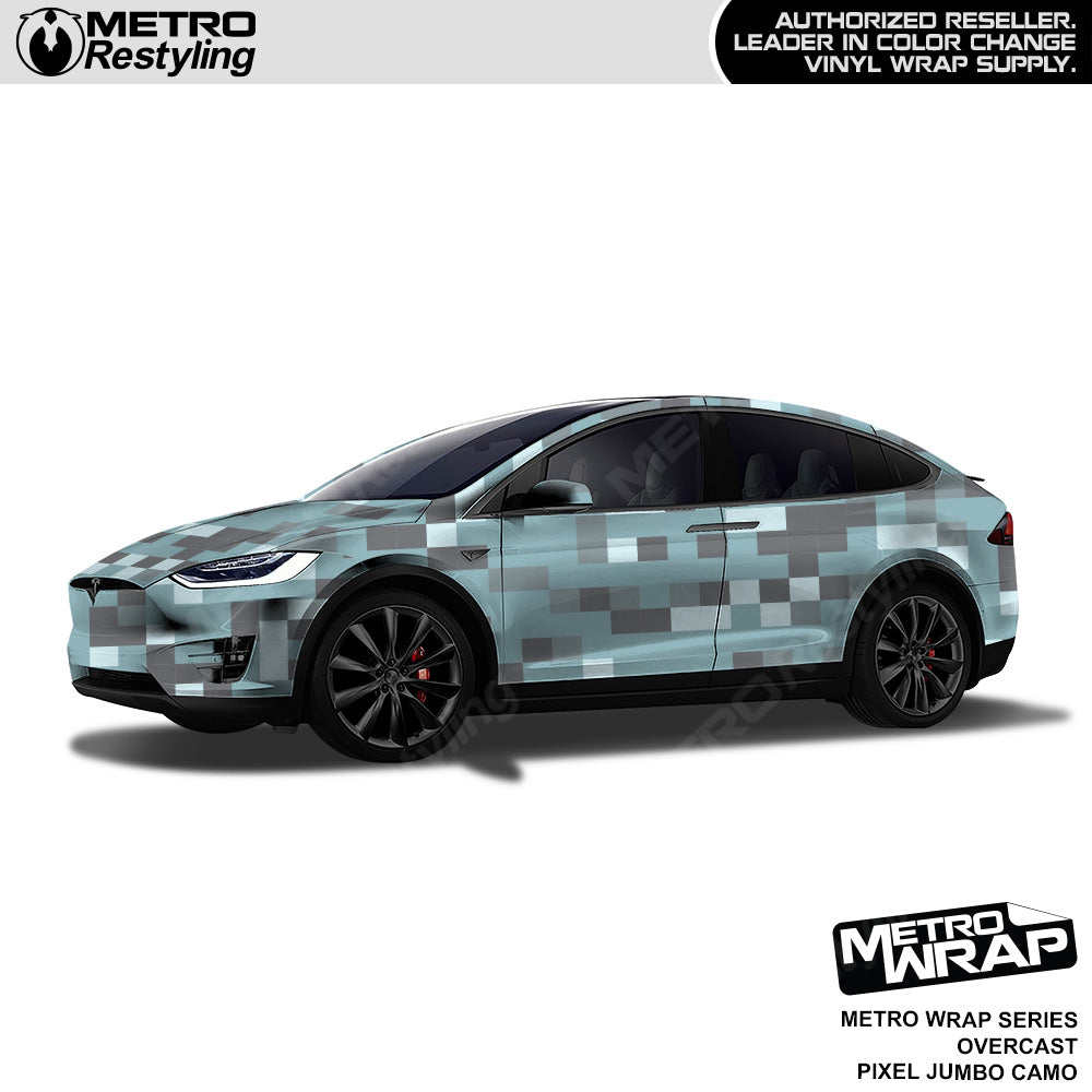 Metro Wrap Jumbo Pixel Overcast Camouflage Vinyl Film