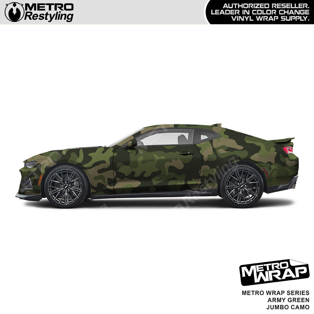 Metro Wrap Jumbo Classic Army Green Camouflage Vinyl Film