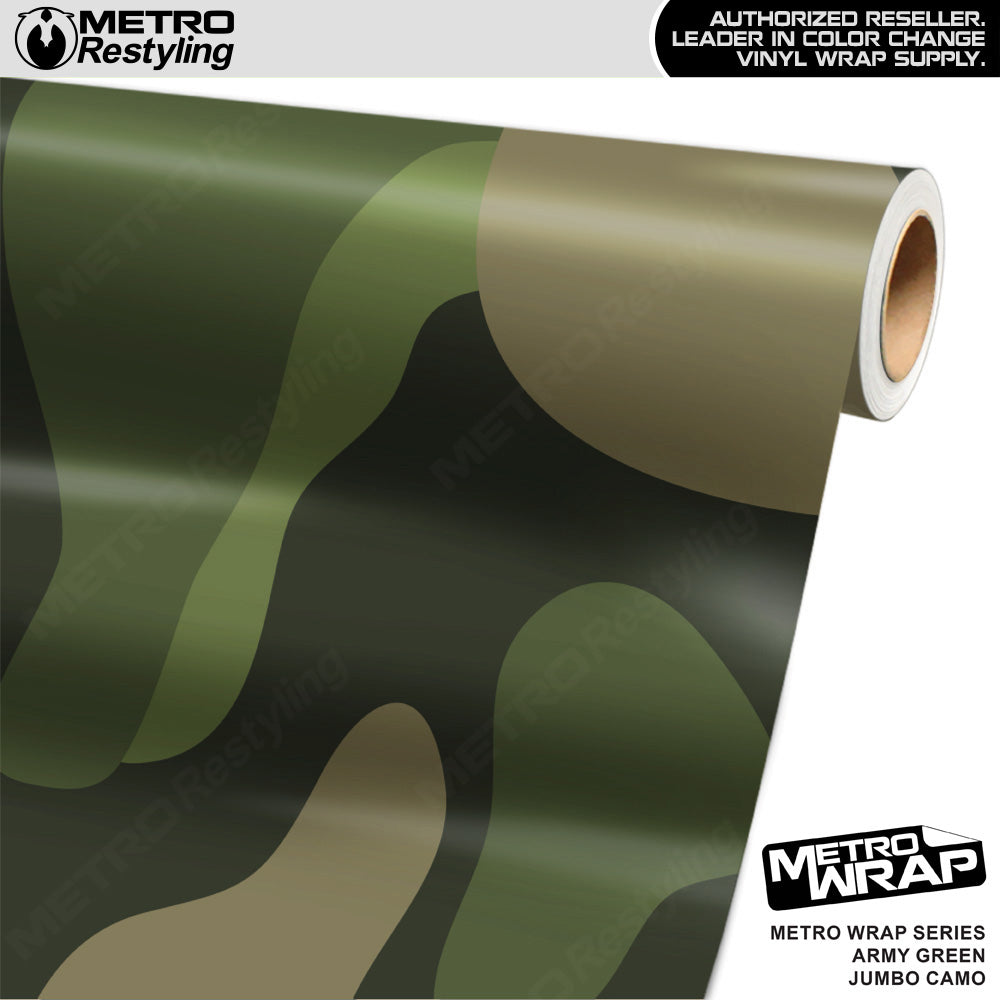 Metro Wrap Jumbo Classic Army Green Camouflage Vinyl Film