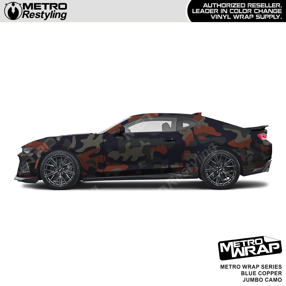 Metro Wrap Jumbo Classic Blue Copper Camouflage Vinyl Film