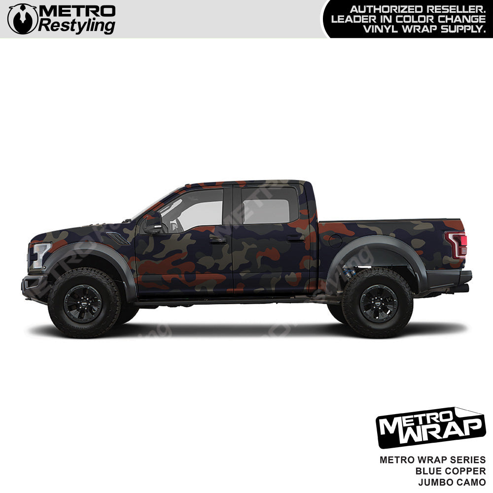 Metro Wrap Jumbo Classic Blue Copper Camouflage Vinyl Film