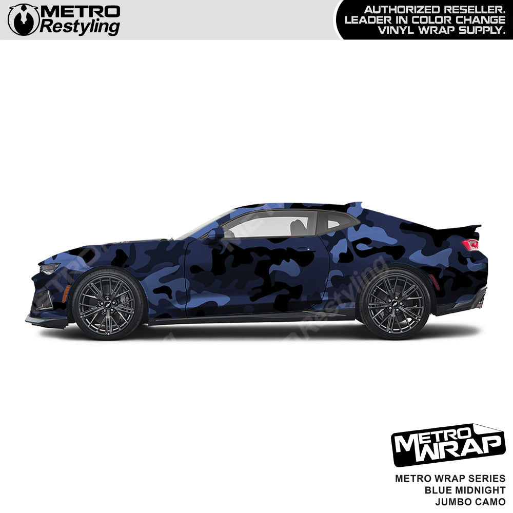 Metro Wrap Jumbo Classic Blue Midnight Camouflage Vinyl Film