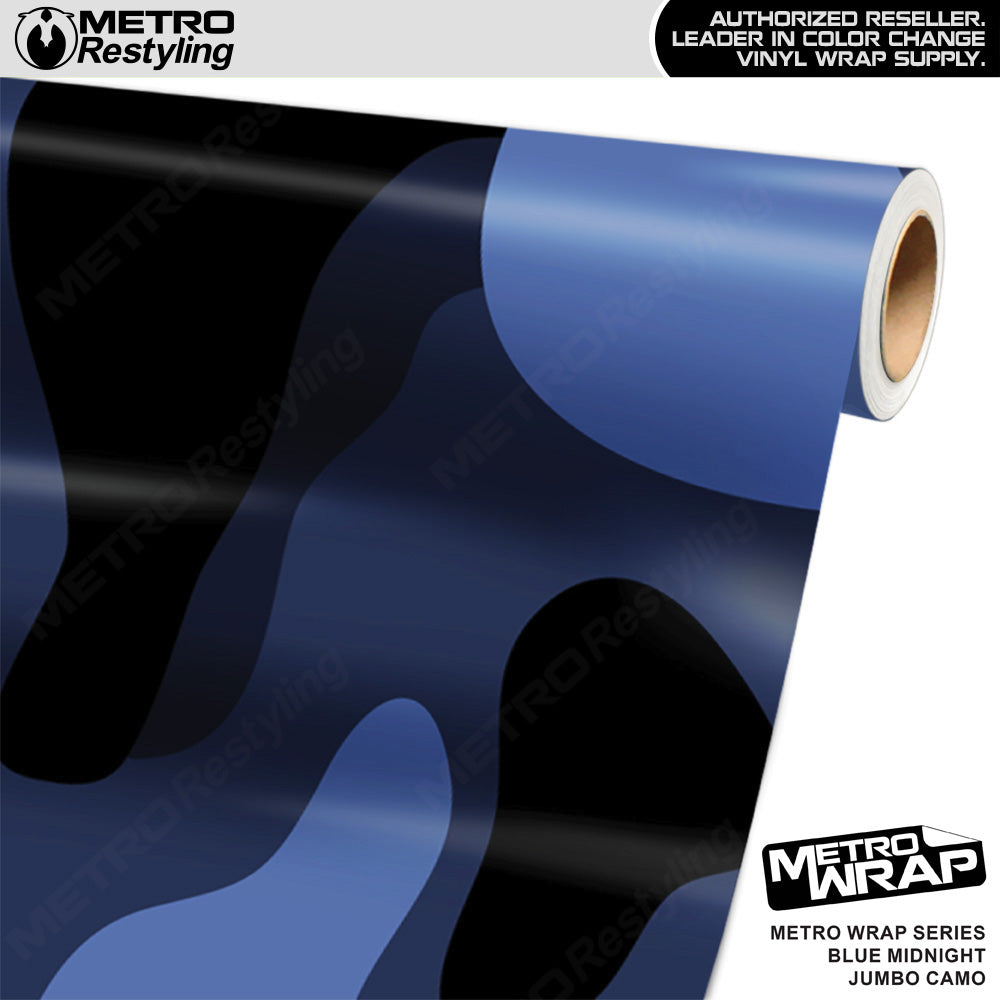 Metro Wrap Jumbo Classic Blue Midnight Camouflage Vinyl Film