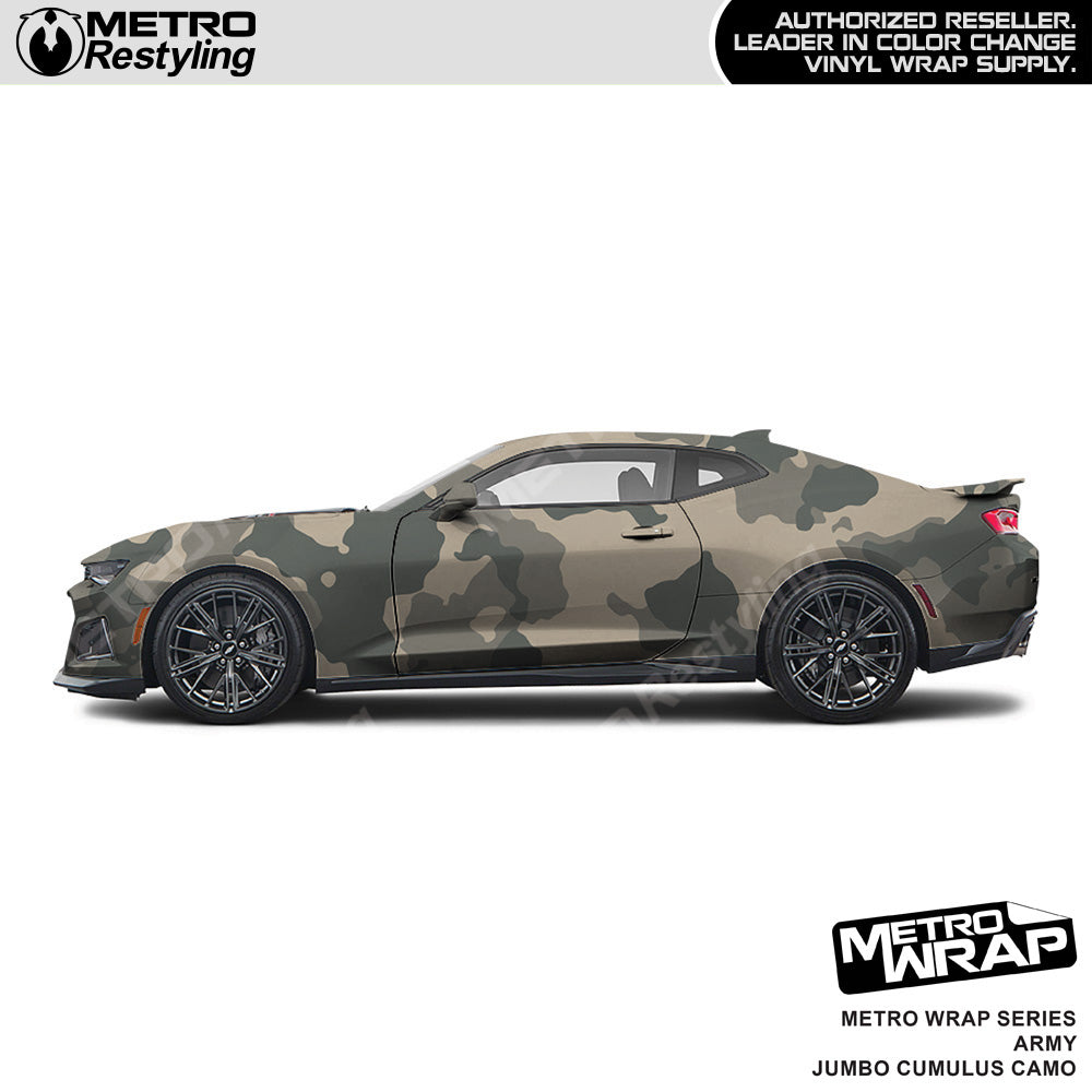 Metro Wrap Jumbo Cumulus Army Camouflage Vinyl Film