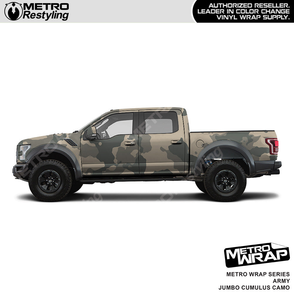 Metro Wrap Jumbo Cumulus Army Camouflage Vinyl Film