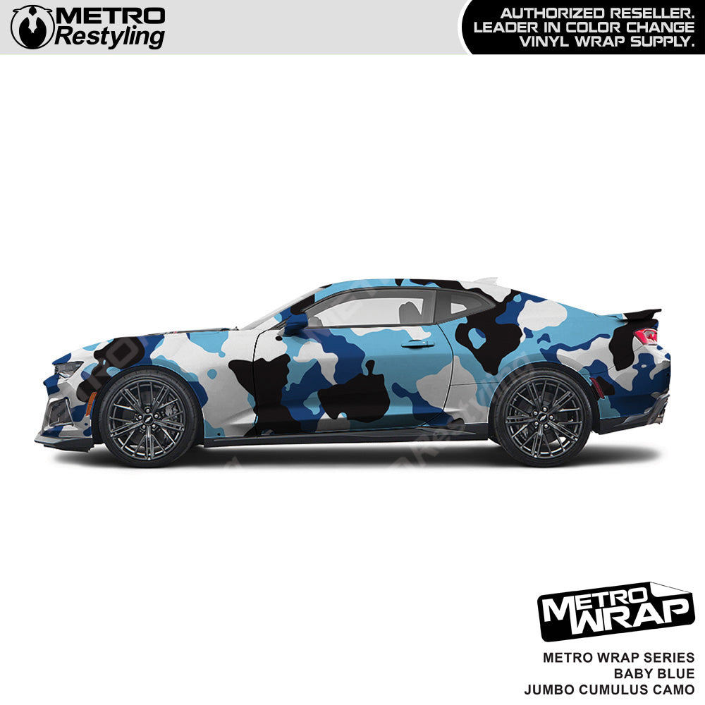 Metro Wrap Jumbo Cumulus Baby Blue Camouflage Vinyl Film