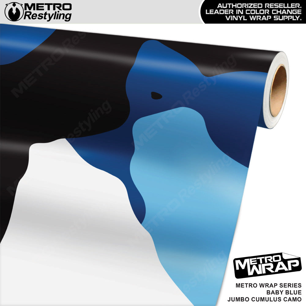 Metro Wrap Jumbo Cumulus Baby Blue Camouflage Vinyl Film