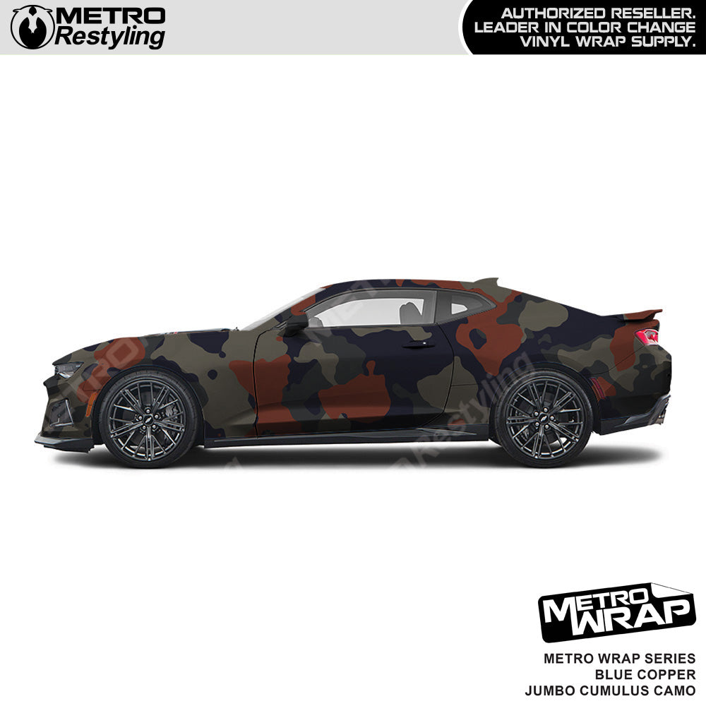 Metro Wrap Jumbo Cumulus Blue Copper Camouflage Vinyl Film