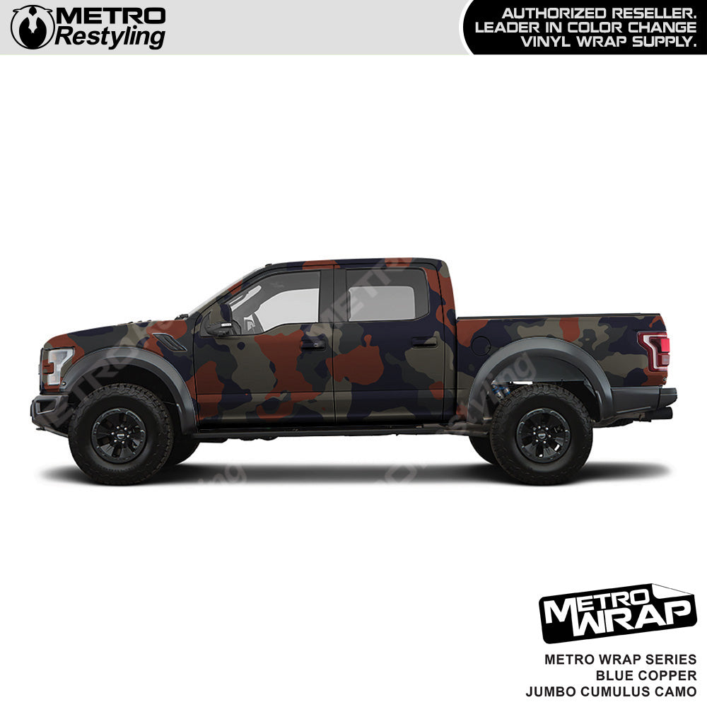 Metro Wrap Jumbo Cumulus Blue Copper Camouflage Vinyl Film