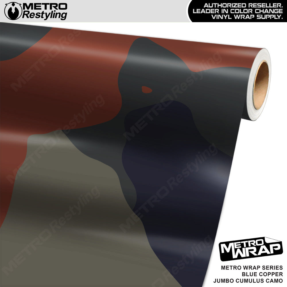 Metro Wrap Jumbo Cumulus Blue Copper Camouflage Vinyl Film