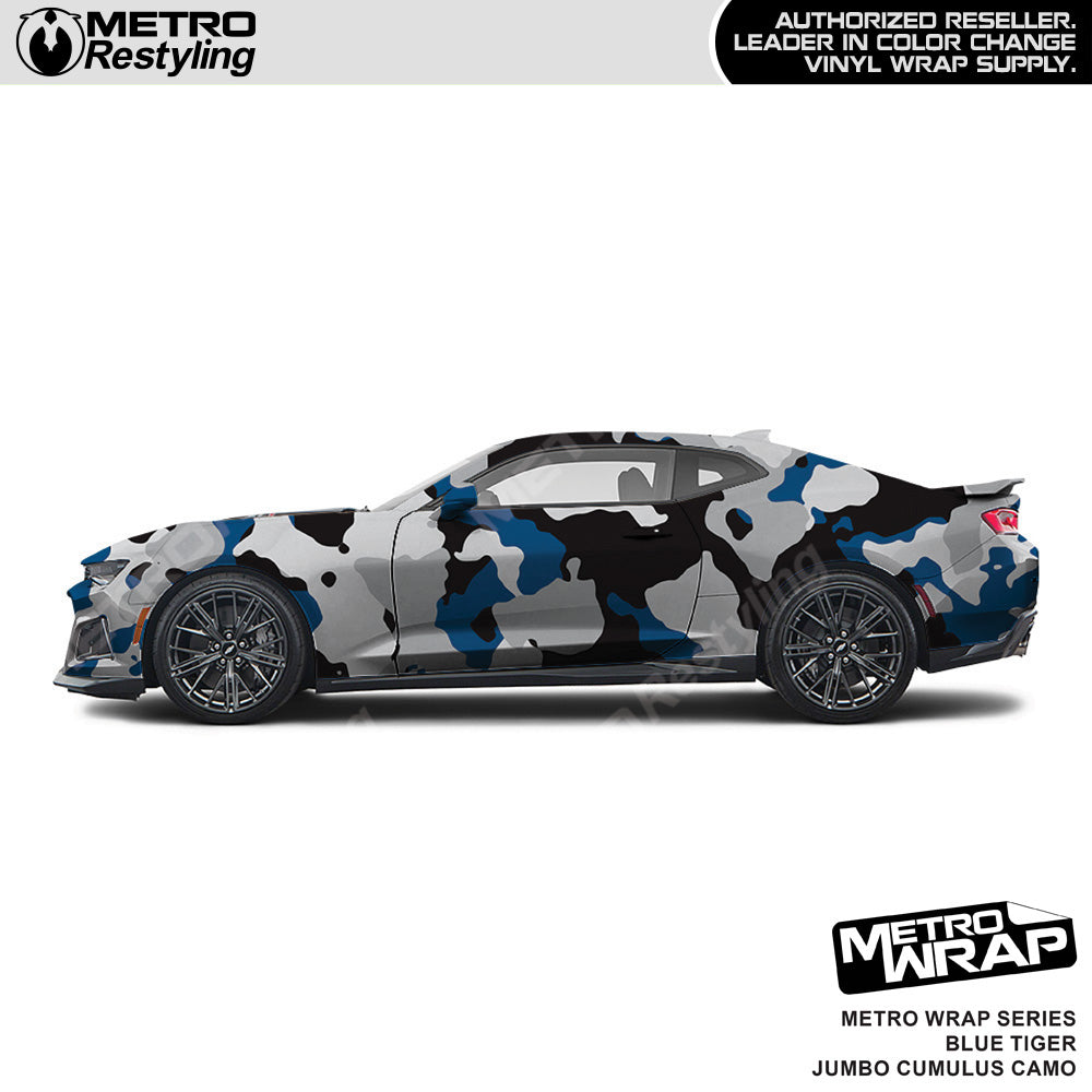 Metro Wrap Jumbo Cumulus Blue Tiger Camouflage Vinyl Film