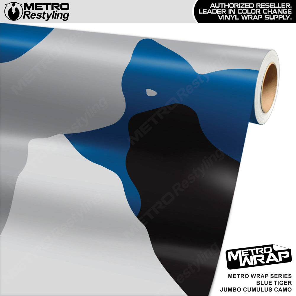 Metro Wrap Jumbo Cumulus Blue Tiger Camouflage Vinyl Film